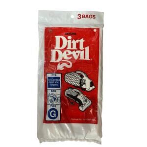 Vintage Dirt Devil Type G Vacuum Bags 3 Pack Genuine OEM Hand Vac New 1996